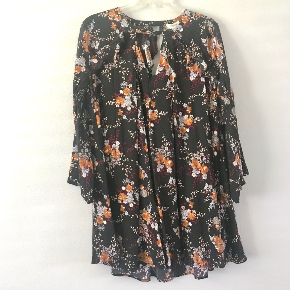Fall Tunic Dress with Fit n Flare Sleeves